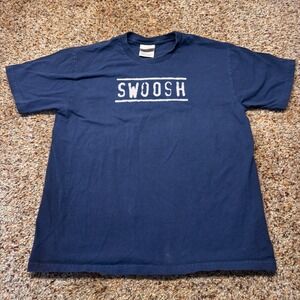 Nike Youth Large Navy Blue Swoosh Nothing But Net Basketball Graphic T-Shirt